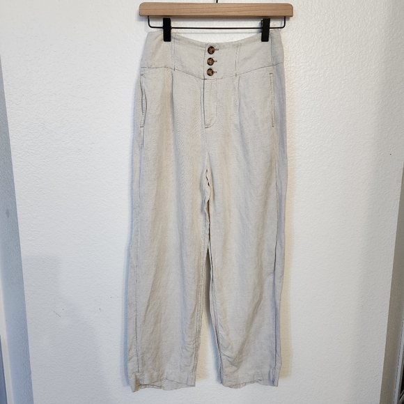 & Other Stories Pants - & Other Stories linen blend pants size 2